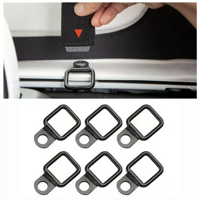 6x Schwerlast Befestigung Punkt Anker Zurrgurt Ösen Krawatte Unten Black D-Ring 6x Schwerlast Befestigung Punkt Anker Zurrgurt Ösen Krawatte Unten Black D-Ring