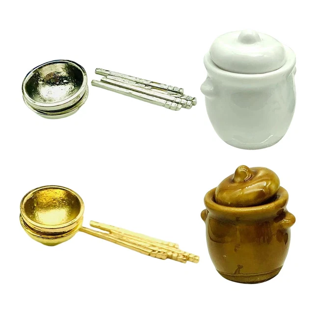 1/12 Dollhouse Kitchen Utensils Miniature Kitchen Accessories Dollhouse Decor