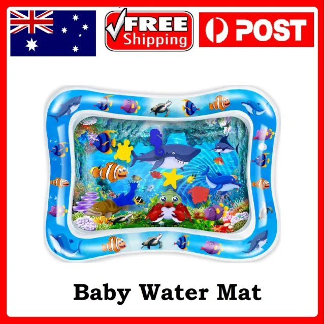 Baby Water Play Inflatable Mat Kids Children Infants Tummy Fun Time Sea World AU