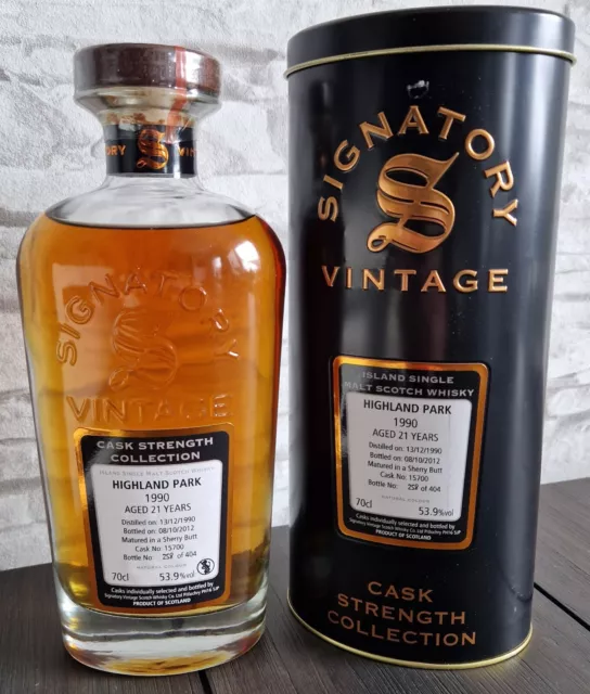 21 Years old Highland Park Signatory Vintage Sherry Butt No. 15700 # 53,9%vol.