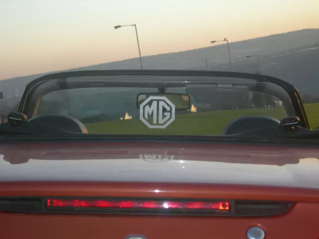 MG MGF MGTF CLEAR WIND DEFLECTOR, no drilling fits in minutes, free  logo
