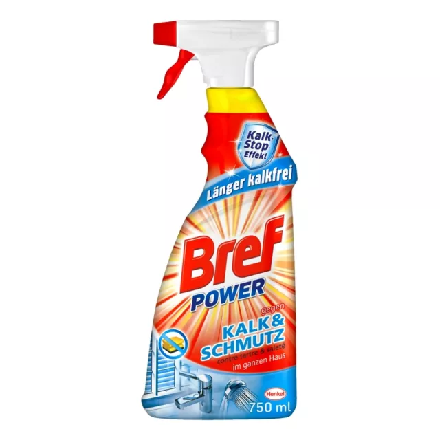 750ml BREF Power Contra Cal & Suciedad 100% Activo Malo Ducha Inodoro Fregadero