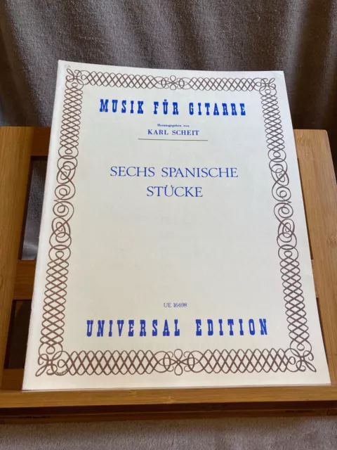 Sechs Spanische Stücke pièces espagoles partition Guitare Karl Scheit Universal
