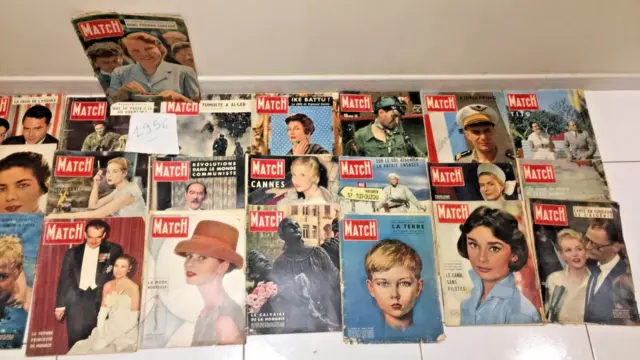 Gros lot de Revues Paris Match - 33 Numéros 1956 3