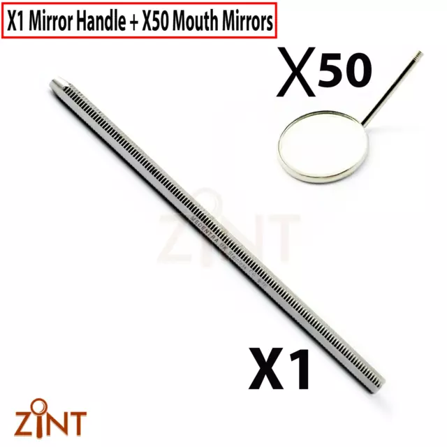 Dental Perio Mirror Handle With X50 Mirrors Dental Mouth Cleaning Inspection CE