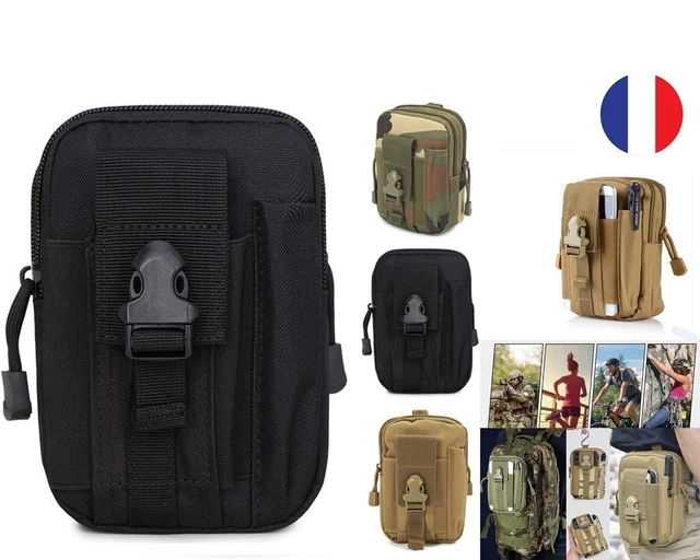 Sacoche Style Militaire Randonnée Scout Trekking Camping Rangements Smartphone e
