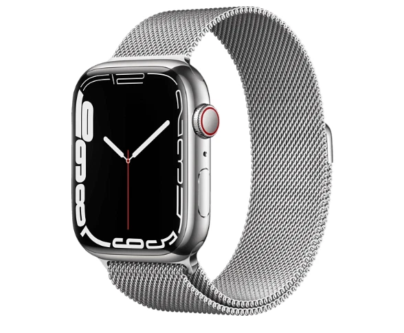 APPLE Watch Series 7 (GPS + Cellular) 45mm Smartwatch Edelstahl,
