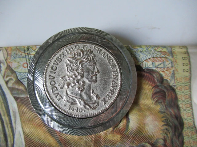 Pince à Billets Vintage - Forme Raquette De Tennis - Métal Doré