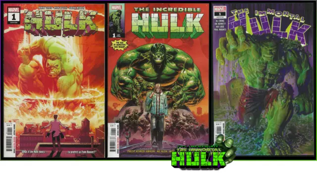 Immortal Hulk #1 (2018) Hulk 1 (2022) Incredible Hulk 1 (2023) 1St Print Lot Nm