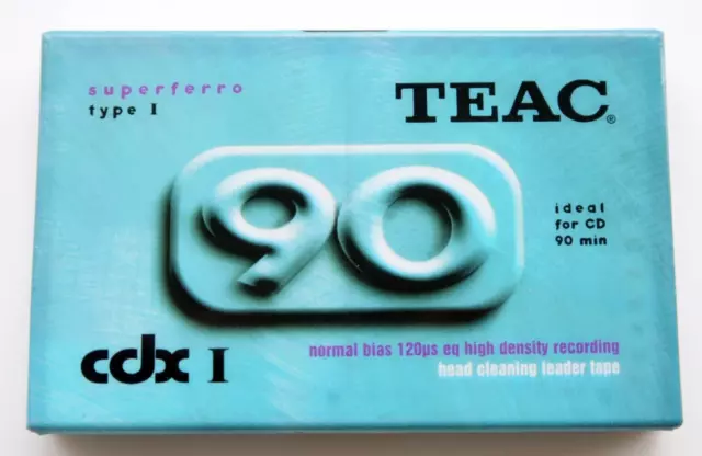 TEAC CDX I 90 Normal Position Type I Blank Audio Cassette - 1990