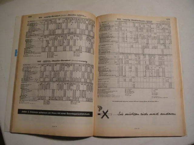 Taschenfahrplan WINTER 1981/1982 der Reichsbahndirektion Halle DR Kursbuch 2