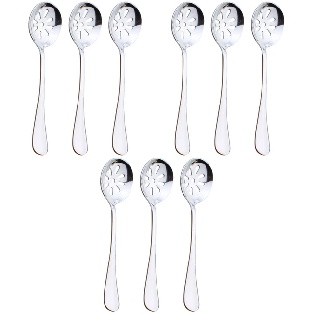 SET OF 3 Small Slotted Spoons Utility Perforated Serving Basting £20.69