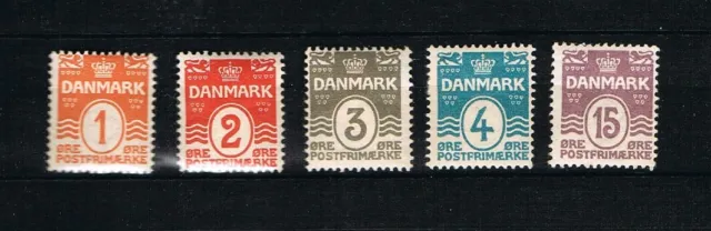 Danemark 1905 Satz 42/46 Freimarken ungebraucht/MLH