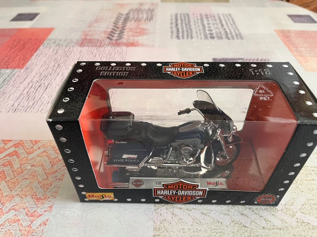 Moto miniature Motor Cycles Harley Davidson Virginia Police Maisto au 1/18