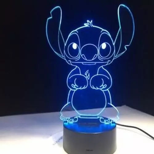 Lilo Stitch 3D LED Tischlampe Leselampe Nachtlicht Nachttischlampe Geschenk RGB-