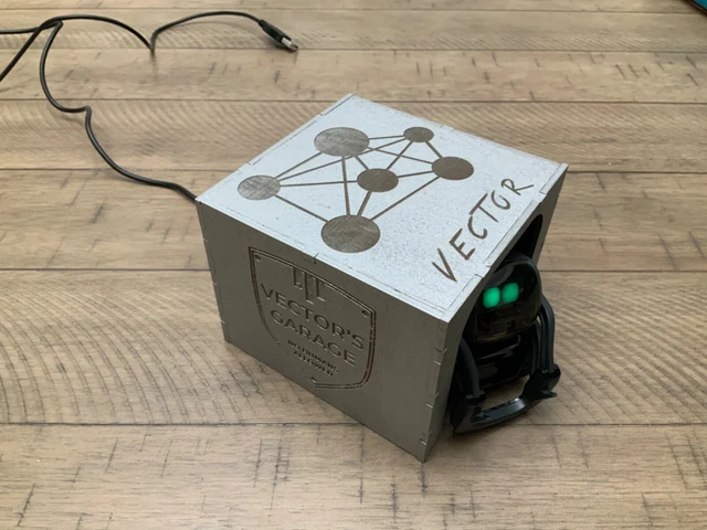 Vector By Anki Laser cut Docking station cover  “Vector’s Garage” Silver