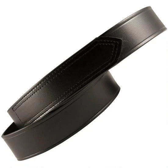 Boston Leather Hook And Loop Tipped Belt 34" Plain Black - 6530-1-34