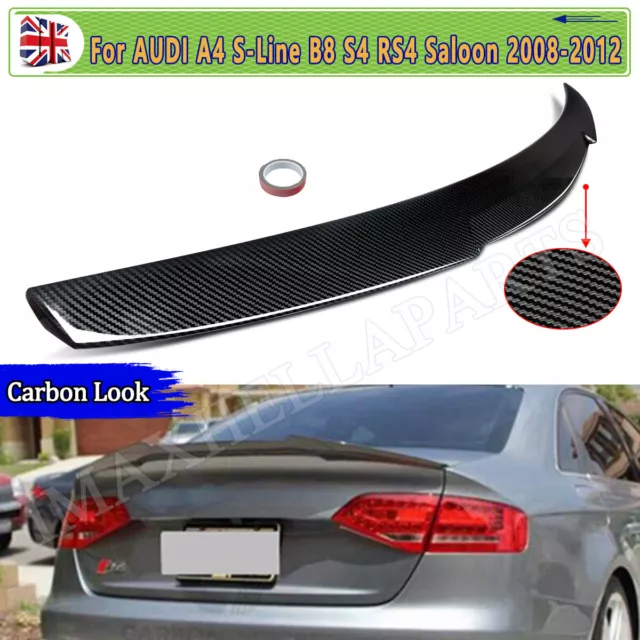 RS4 Style Rear Trunk Spoiler lip for Audi A4 / S4 B5 8D in