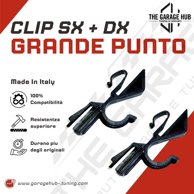 Clip Supporto Parasole 1GW25DX9AA Per Chrysler 200 2011-2015 E Avenger 2011-2014 - Gancio Ricambio ABS