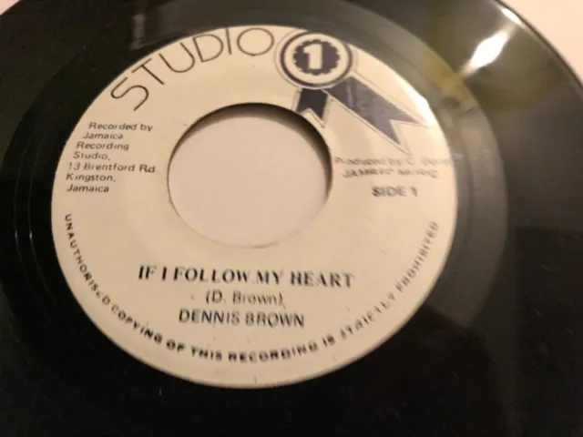 Dennis Brown - If I Follow My Heart (Studio One) 7"
