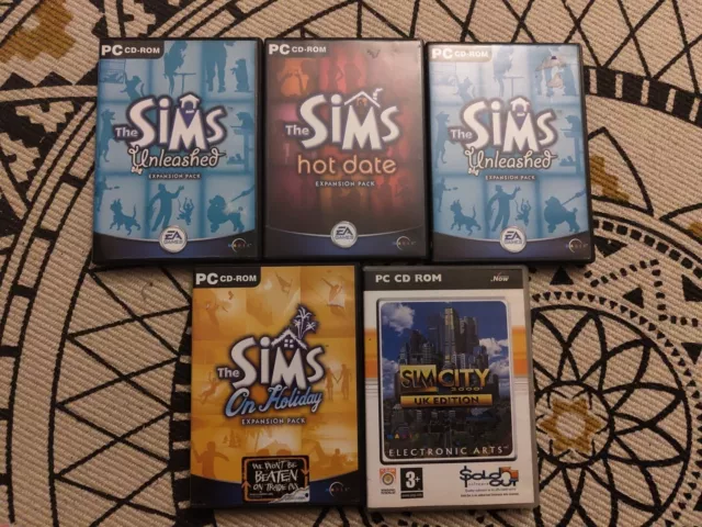 Sim City & The Sims Expansion Pack Bundle PC CD-ROM