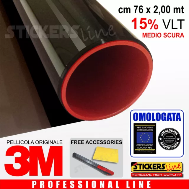 Película Apagón Vidrio Coche Black Shade 3M BS15% Medio Oscuro Homologada 76X200