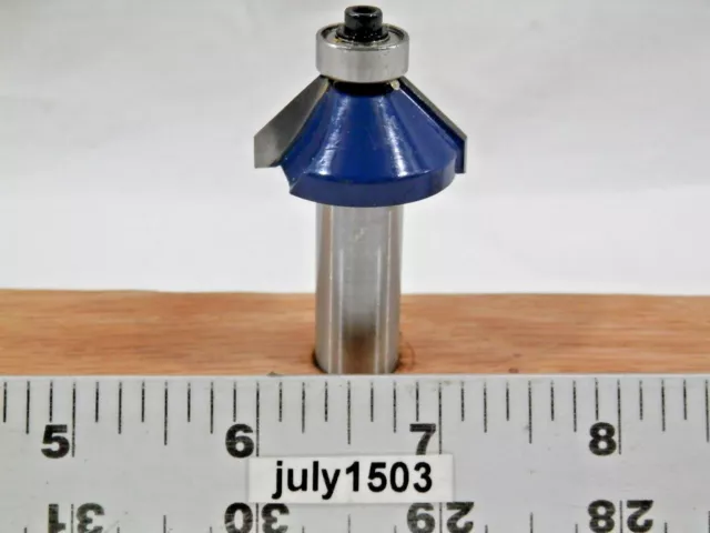 (1) NEW 1-3/16" OD 45° Chamfer Carbide Tip Router Bit 1/2 Shank Bearing c4