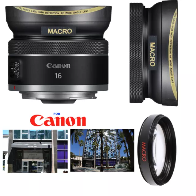 HD4 32K WIDE ANGLE LENS + MACRO LENS FOR Canon RF 16mm f/2.8 STM Lens