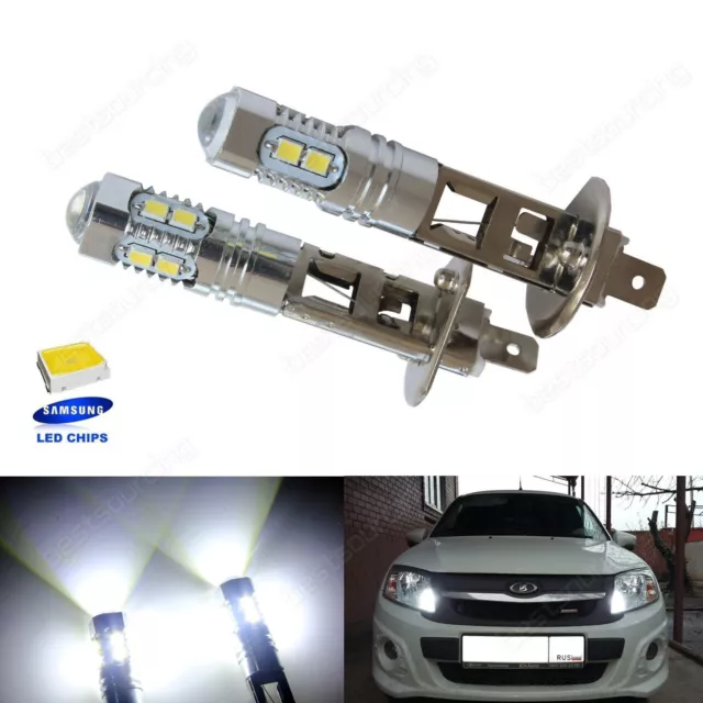 2 Ampoule H1  10 SMD LED Blanc Xenon DRL Feux Anti Brouillard Phare Lampe