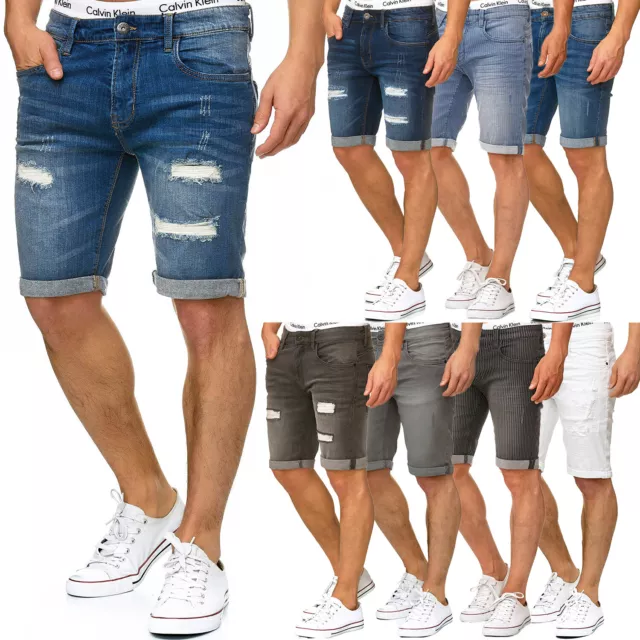 Indicode Jeans Denim Sommer Shorts Bermuda Kurze Chino Hose Destroyed Herren