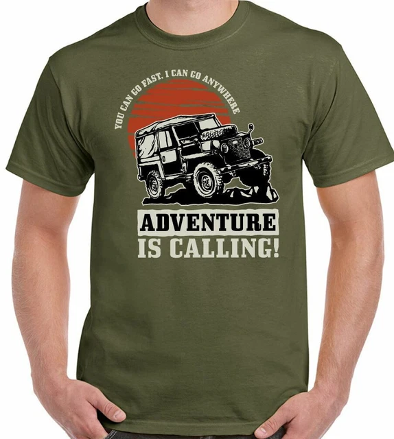 T-shirt Land Rover Defender Uomo Funny Off Roading 4X4 SVX Adventure Is Calling 5