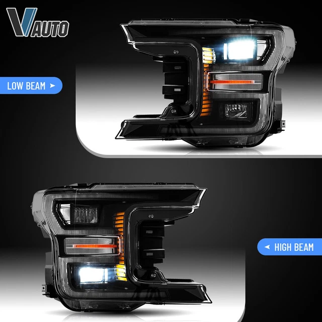 VLAND FULL LED Headlights For 20182020 Ford F150 F150 Sequential LED