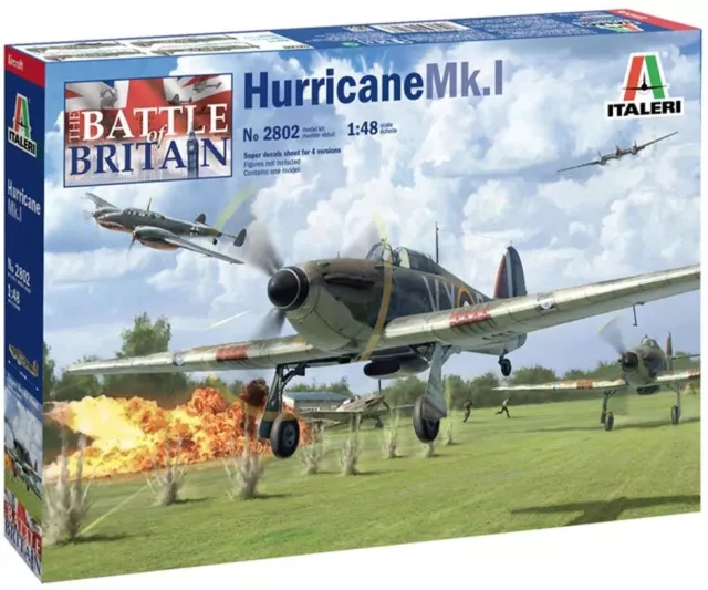 ,ITALERI, Aviones Hurricane Mk.I para montar y pintar, 1/48, ITA2802