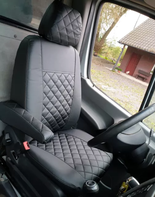 Sitzbezüge nach Maß Premium Angepasst für Mercedes Sprinter W907 W910 mit 4 Arm.