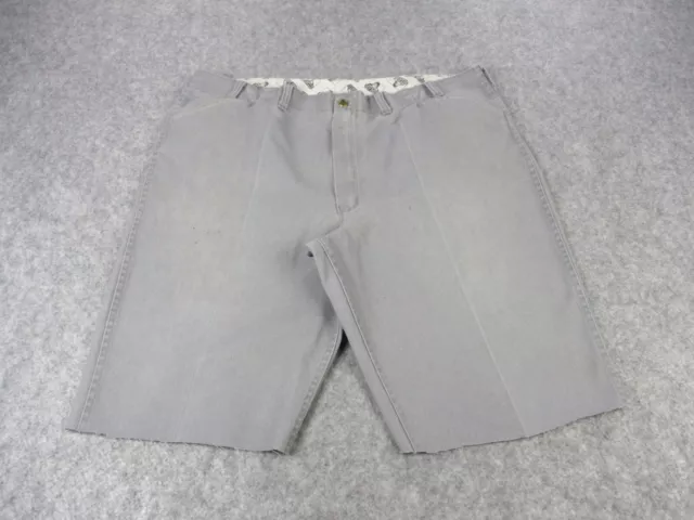 VINTAGE Ben Davis Shorts Mens 44 Gray Chino Cut Off Baggy Skater Grunge 12"