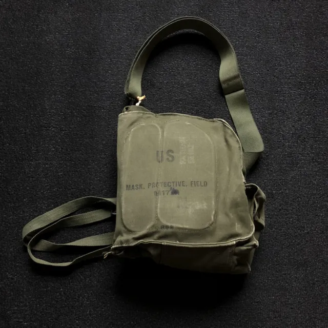 Military US Field Protective Gas Mask With Carry Bag ABC-M 17 Used