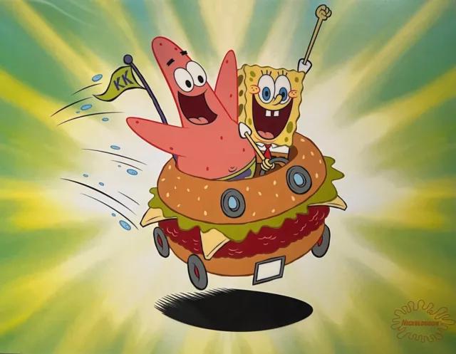 Nickelodeon SPONGEBOB SQUAREPANTS Animation Art Sericel Cel Patrick Patty Car