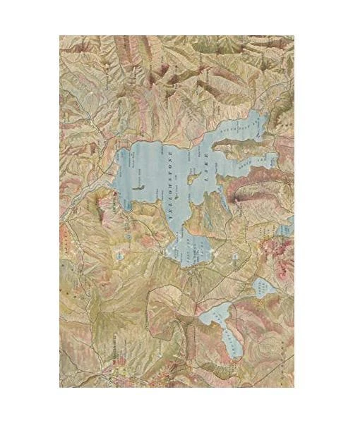 YELLOWSTONE NATIONAL PARK Map 4x6 Vintage Field Journal / Field ...
