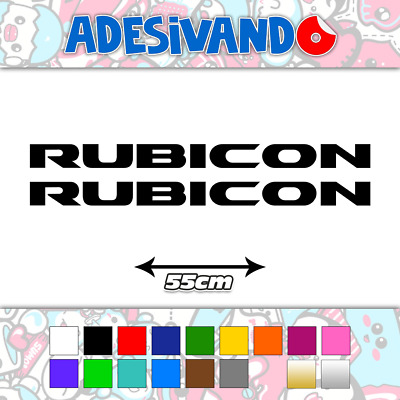 2 ADESIVI RUBICON 55cm 4X4 RENEGADE WRANGLER FUORISTRADA stickers