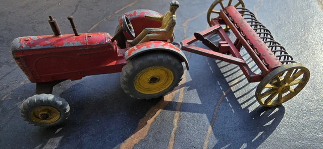 Boîte Dinky Toys N°300 Tracteur Massey Harris - Jouet Ancien Meccano - Vintage