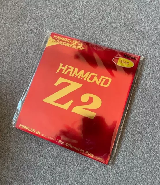Nittaku Hammond Z2 Red Max Table Tennis Rubber, Brand New