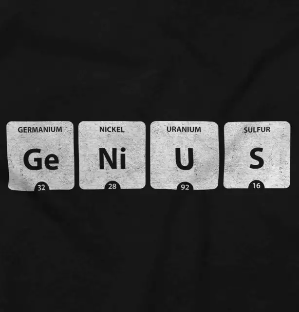 Genius Periodic Table Nerd Science Geek Gift Adult V Neck Short Sleeve T Shirts 2