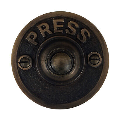 PRESS Push Button Door Bell in Highlighted Bronze