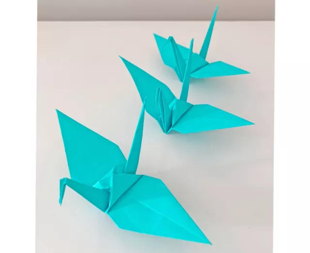 Free Shipping* 10 large origami cranes in Japanese pattern origami paper