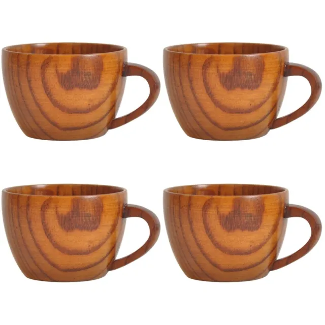 4 tazas de café de madera para oficina para hombre de colección vasos de café espresso