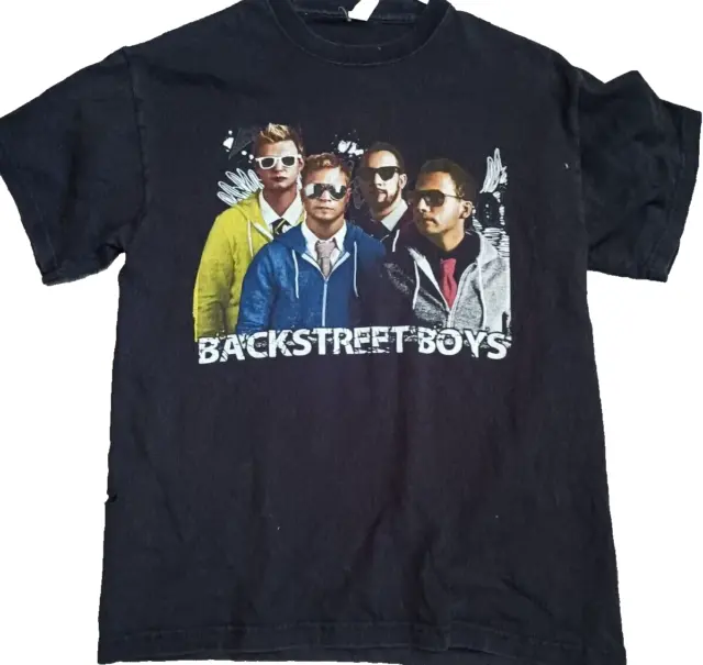 Backstreet Boys This is Up Concert Graphic T-Shirt Tee Mens Medium Black Solid