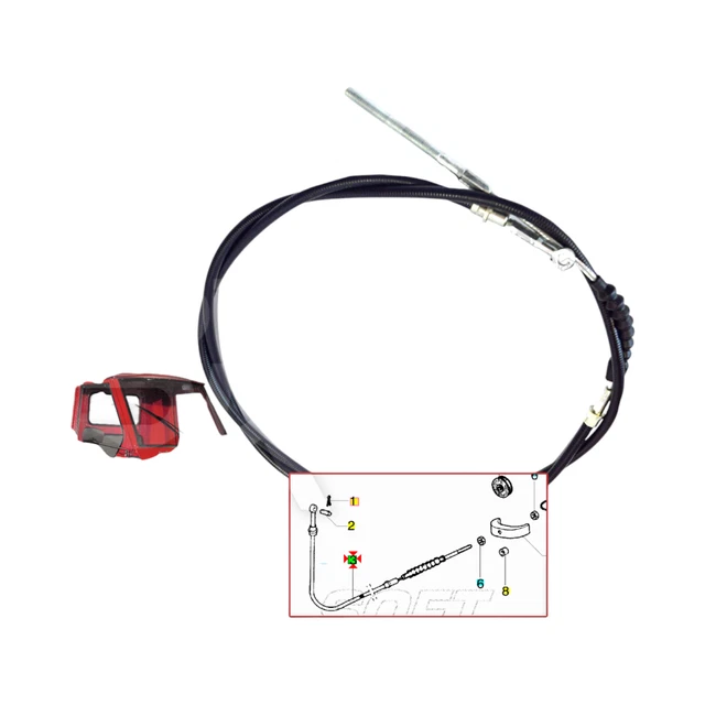 Trasmissione Anteriore Comando Freno A Mano Ape Tm 703 Cavo Filo - Foto 10