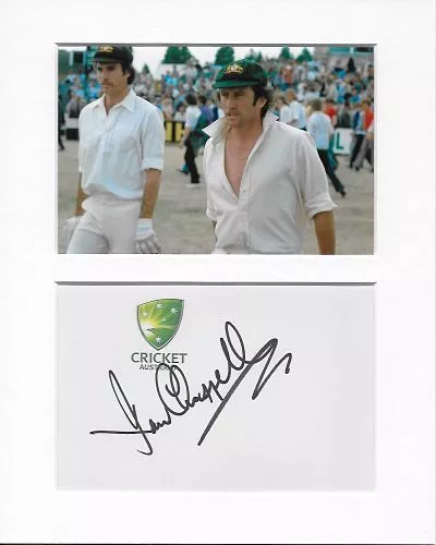 Ian Chappell cricket genuine authentic signed autograph mounted display AFTAL