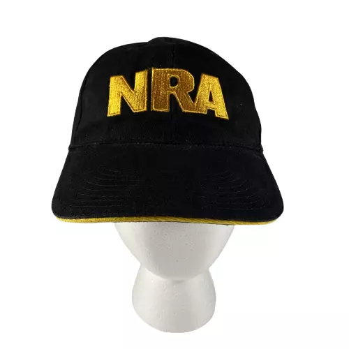 NRA and American Flag Embroidered Black Baseball Cap Hat Adjustable