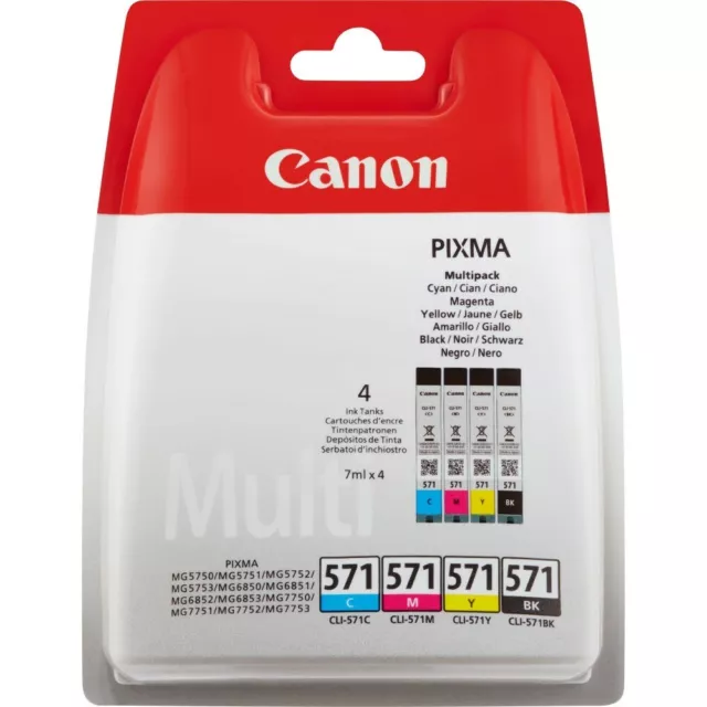 Canon CLI-571 CMYK Multipack Cartouche Compatible Avec Pixma Ts 5055 Ts 6052